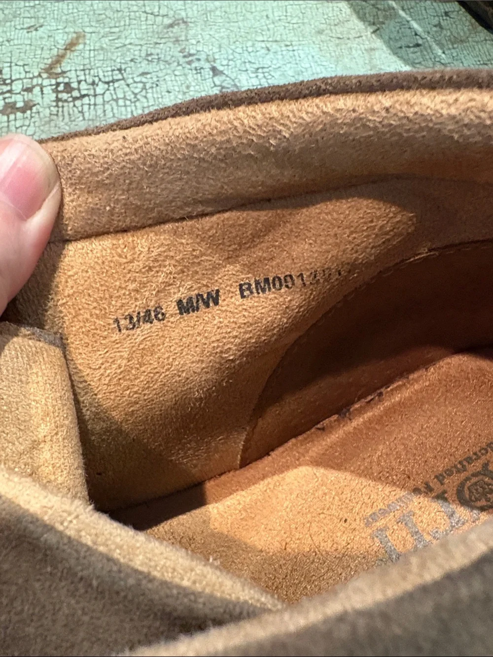 Børn Men’s Brown Suede Moc Toe Chukka Shoes Size 13 EU 46